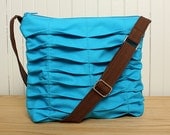 Crossbody Tote Bag Sling Style in Teal Blue Purse