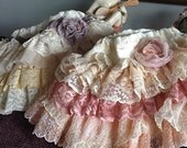 Wedding Flower Girl Custom Vintage Ruffled Lace Designer Skirt by Rosanna Hope for Babybonbons