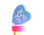 Magnets Candy Heart Sweetheart Magnets: Three Hand painted Wooden Magnets