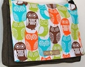Heather Brown Swedish Owl MESSENGER ipad Laptop Diaper BAG
