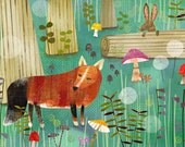 Magical Fox Forest 11x14