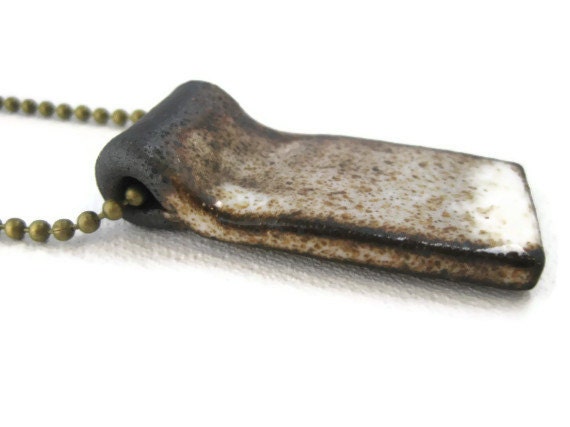 Ombre Stoneware Clay Pottery Necklace