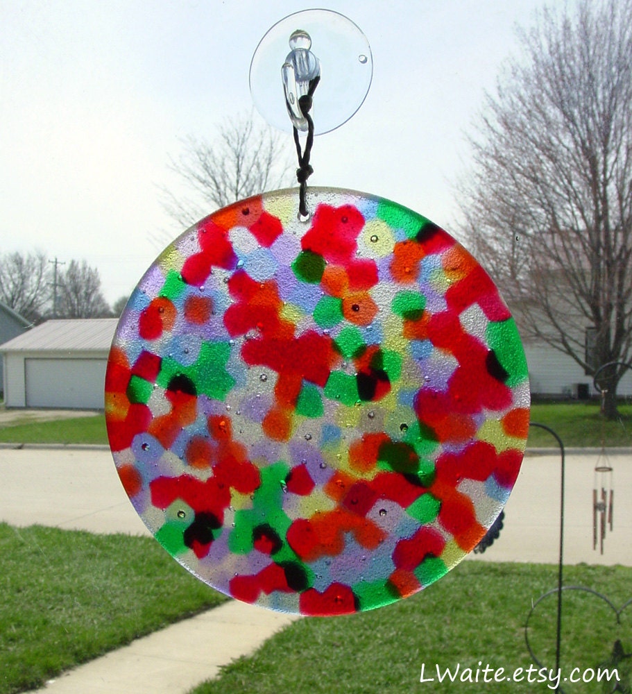 Rainbow Round Plastic Suncatcher