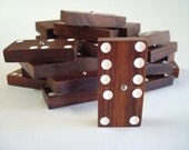 Vintage Handmade Walnut Dominoes