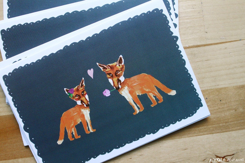 Fox Love Valentine Card