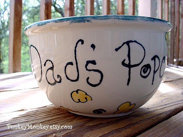 Custom you design ceramic pottery bowl personalized with your theme kiln fired fathers day