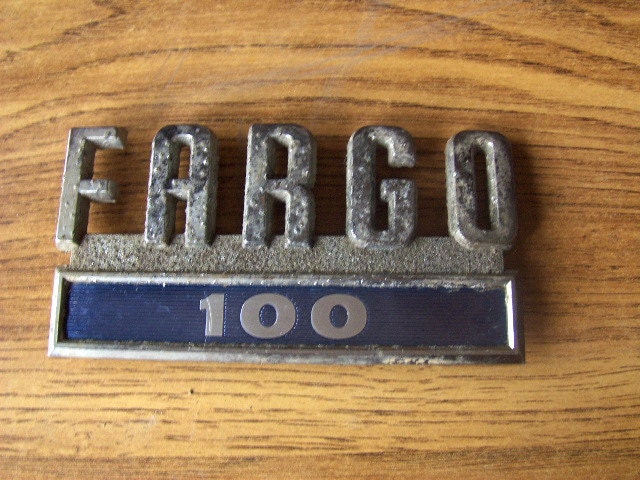 Dodge Fargo Emblem  Fargo 100 Emblem Plymouth 1960s Steel Side Emblem Chrome Finish