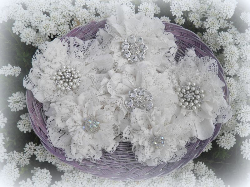 Altered Couture -   Nostalgic Bohemian Embellishment Flower Corsage - Vintage Style Brooch Center -   Prairie Girl - Boho Style