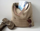 Beach Bag, Bucket Tote, Hobo Tote,  Natural Jute Woven Tote, Resort Tote, Summer Tote Bag, Women, Linen Tote Bag