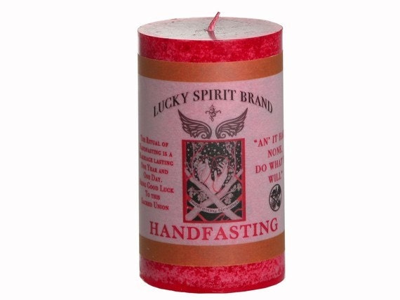 Handfasting Spell Candle . For Long Lasting Unions, Love and Luck in Marriage