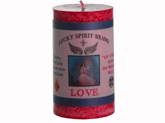 Love Spell Candle . Enhance and Draw Love . Attraction, Lust, Enchanted Witchery Spells