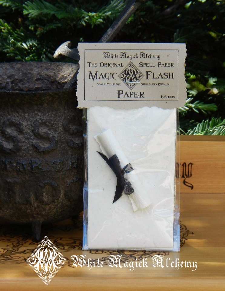 Magic Flash Paper . The ORIGINAL Sparking Spell Paper for a Fiery Spell Casting Display . Release your Intention to the Universe