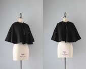 Edwardian Cape / Vintage 1900s Black Capelet / Victorian Jacket