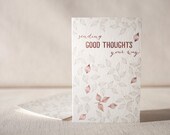 Letterpress & Foil Greeting Card - Good Thoughts. Bamboo paper, kraft paper envelope, CF4-63