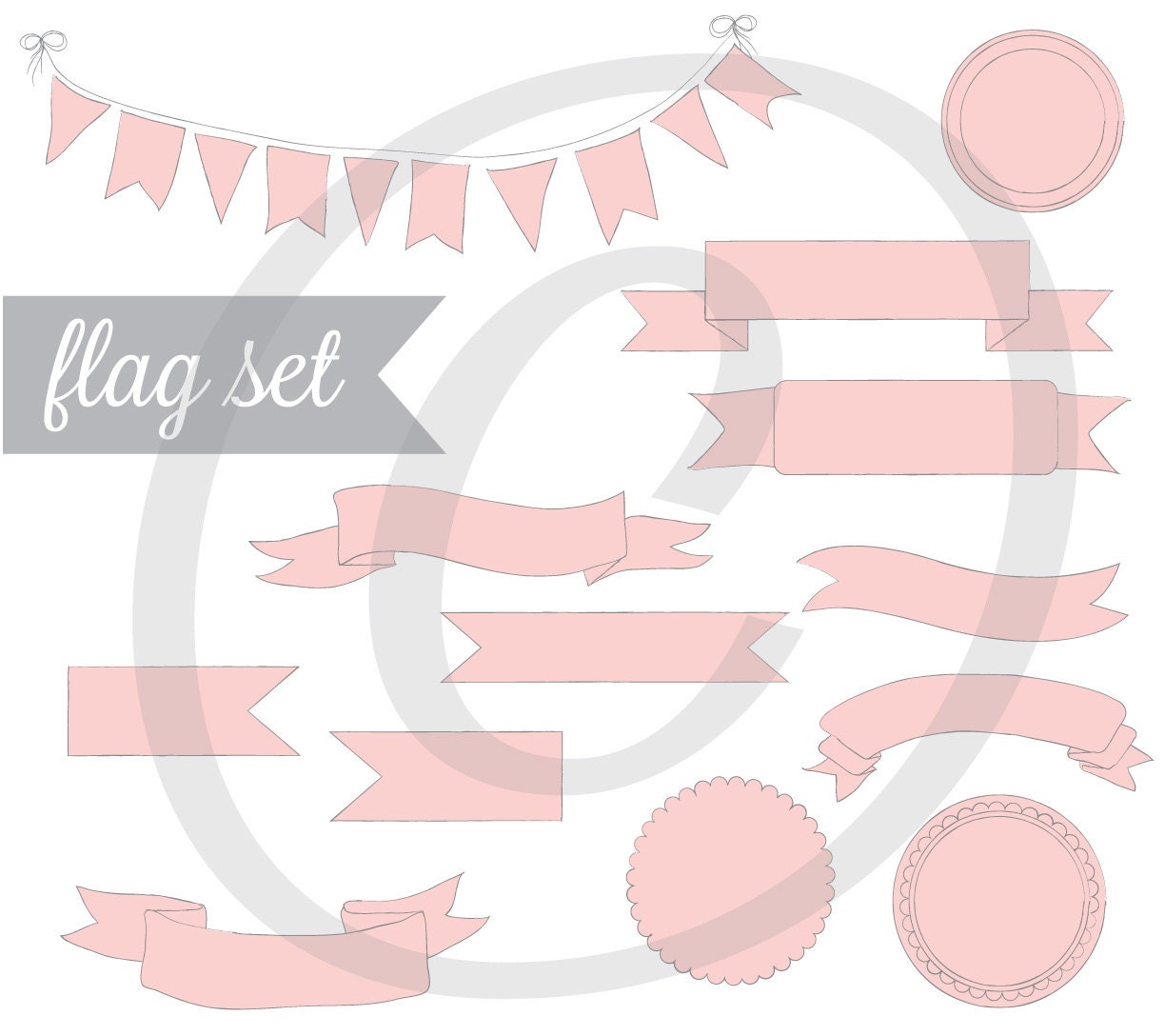 Flags and Banner Graphics - Vector Designs with Commercial Rights