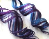 Hair Extensions - Purple and Medium Blue Clip-In Streaks