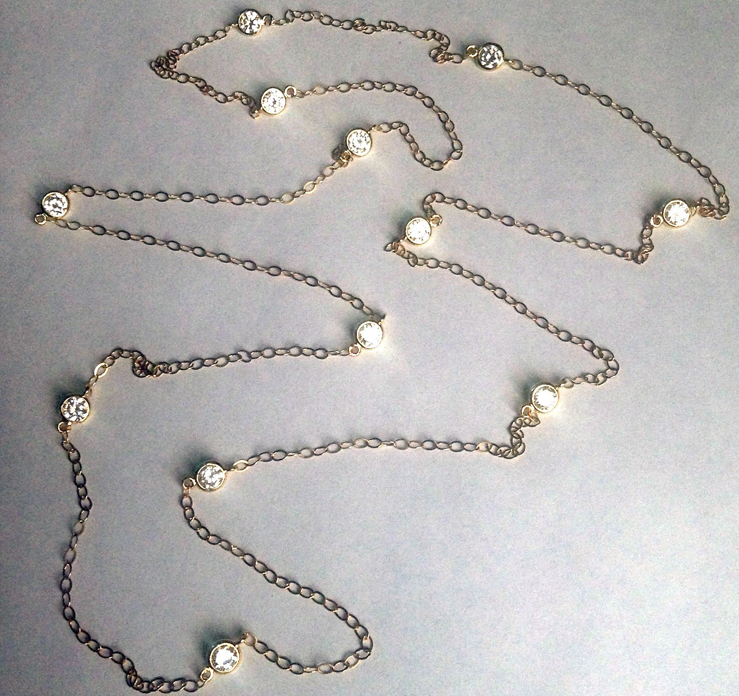 Oscar, Oscar Faux Diamonds by the Yard Necklace inspired by Kimmie and Jennifer Lawrence - $140.00 USD