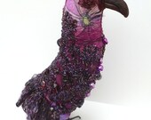 Violette, fiber art soft sculpture