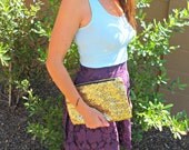 Gold Sequin Clutch