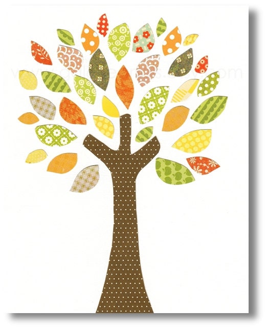 Nursery art print, nursery decor, baby nursery print, kids art, kids room decor, tree nursery, Tree Of Colors 8x10 print from Paris