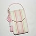 Smartphone iPhone Evo Droid Cell Phone Blackberry Case Purse Vertical Cross Body Strap: Pink Stripes