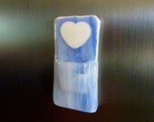 Blue and White Glass Pocket Magnetic Vase