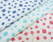 Hand printed Fabric Knitting design, Organic cotton and hemp fabric