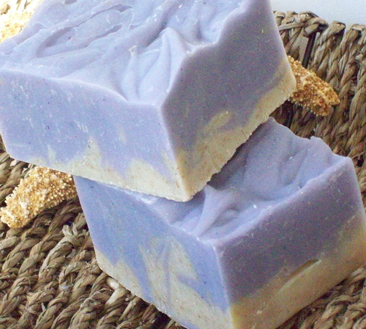 Lavender Oatmeal Organic Shea Butter Natural Soap 6oz Bath Beauty Soap