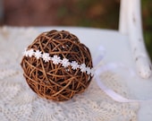 Spring Daisies Teeny White Newborn Tie-Back Headband