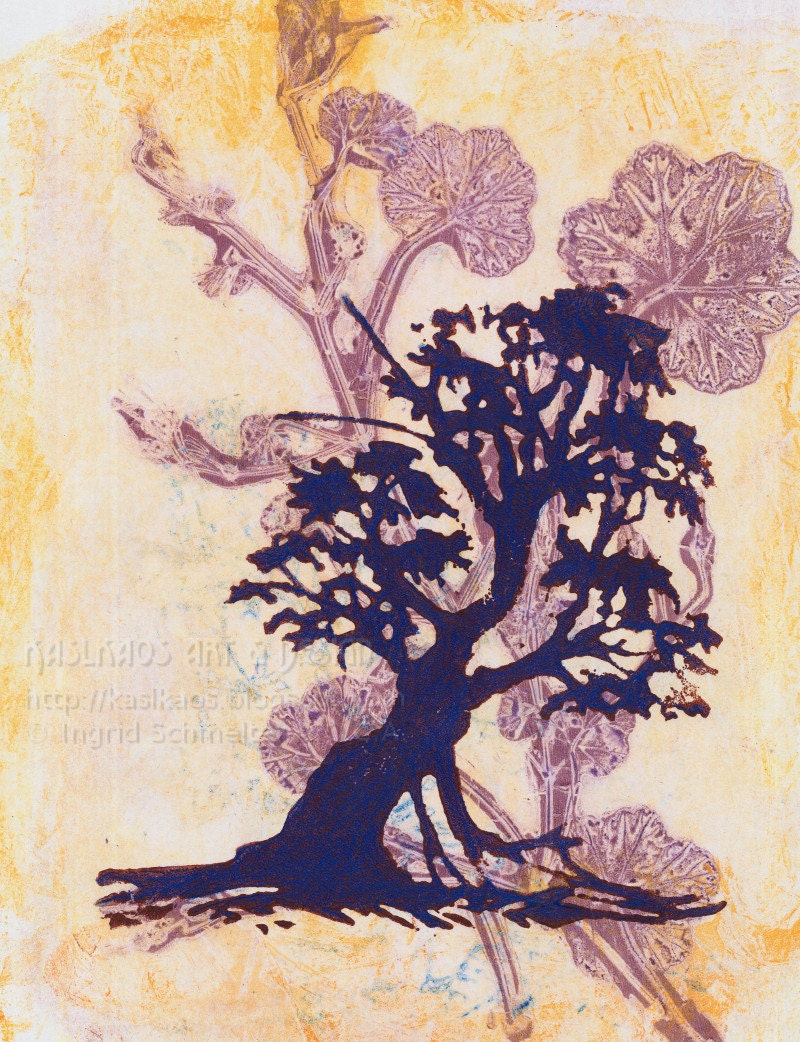 Original Abstract Nature Art Printmaking Wall Art Wall Decor