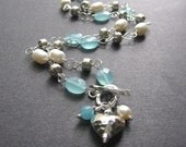 Heart Necklace. Chalcedony Pearl Necklace. Gemstone Necklace  - Florence Necklace