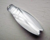 Rare Vintage Lucite 1960's Lucky French Cicada Pin White Clear Carved  Large