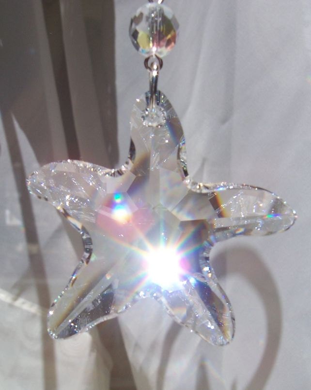 Moonlight Crystal Starfish Sun Catcher