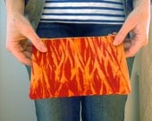 Small hand-dyed zipper pouch
