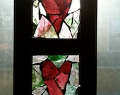 1-6 double heart mosaic window