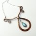 Copper Labradorite Sterling Teardrop Necklace
