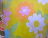 Pomme de Jour Vintage Fabric Cushion Cover - 1970s Bright Flowers