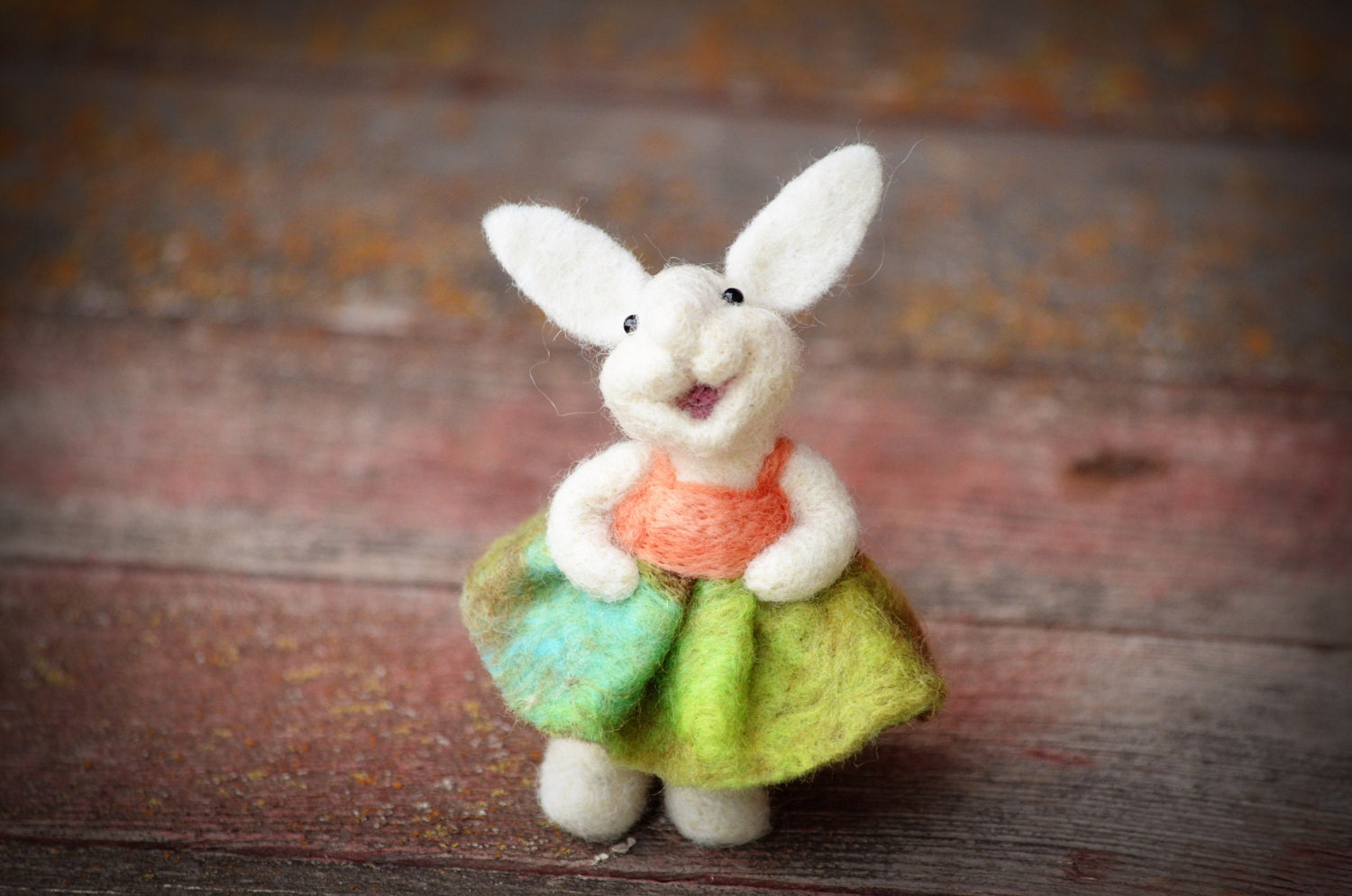 Needle Felted wool Bunny Rabbit  - needle felted animals - Bear Creek Bunnies