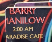 BARRY MANILOW - Album Coasters with 2:00 AM Paradise Cafe Record Bowl