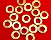 Shell Mother of Pearl Open Circle Beads