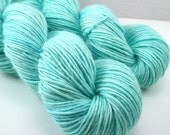 Dress Up in "Tiffany," Hand Dyed DK Weight Superwash Baby Alapca Merino Silk SIngle, 1-ply