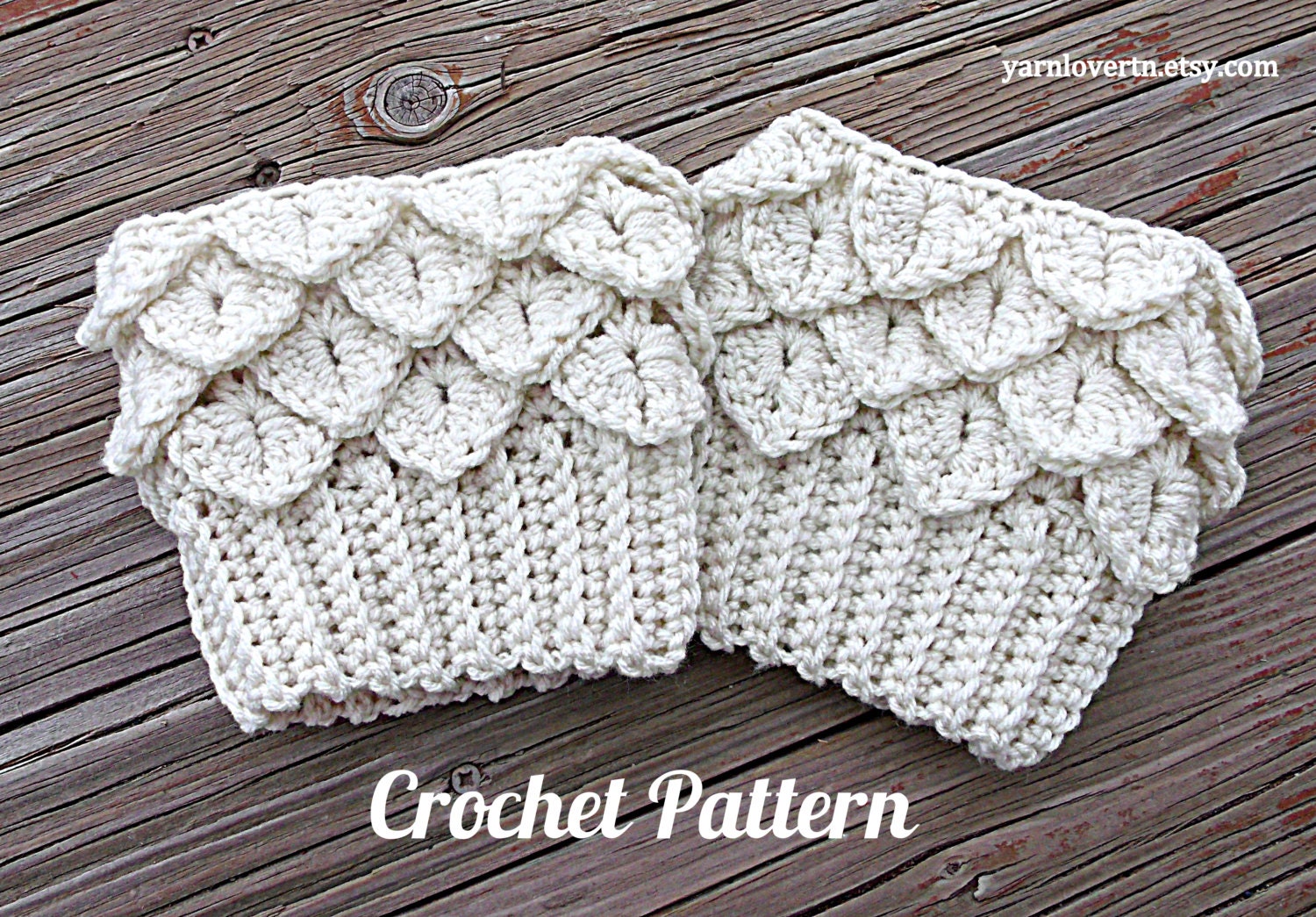 CROCHET PATTERN PDF Crocodile Tears Boot Cuffs - Instant Digital Download - Adult sized - Women - Teen - CaN SeLL finished items