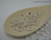 200 pieces of iron jump rings DOUBLE LOOP, silver color, diameter 8 mm (01048)