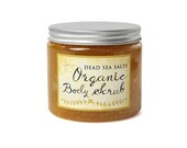 Citron Splash Natural Organic Body Scrub with Dead Sea Salt and Essential Oils, Vitamin E, Large 16 oz container