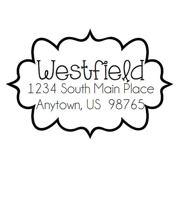 Self Inking Address Stamp - Style: Westfield