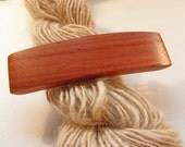 Small Padauk Hair Clip, wooden hair accessory, handcrafted wood barrette, lifetime guarantee, hair toy, wood jewelry, long hair