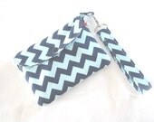Navy & Blue Chevron iPhone Wristlet