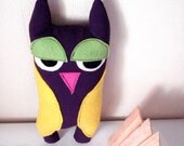 Purple Owl Stuffed Toys Art Doll Plushie Plush Soft Softie