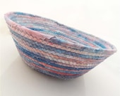 Large Denim and Pink Bowl