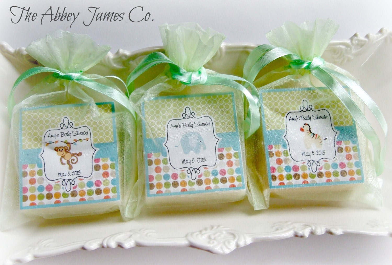 Baby Shower Favors, Safari , Baby Shower Soap Favors, Monkey Baby Shower